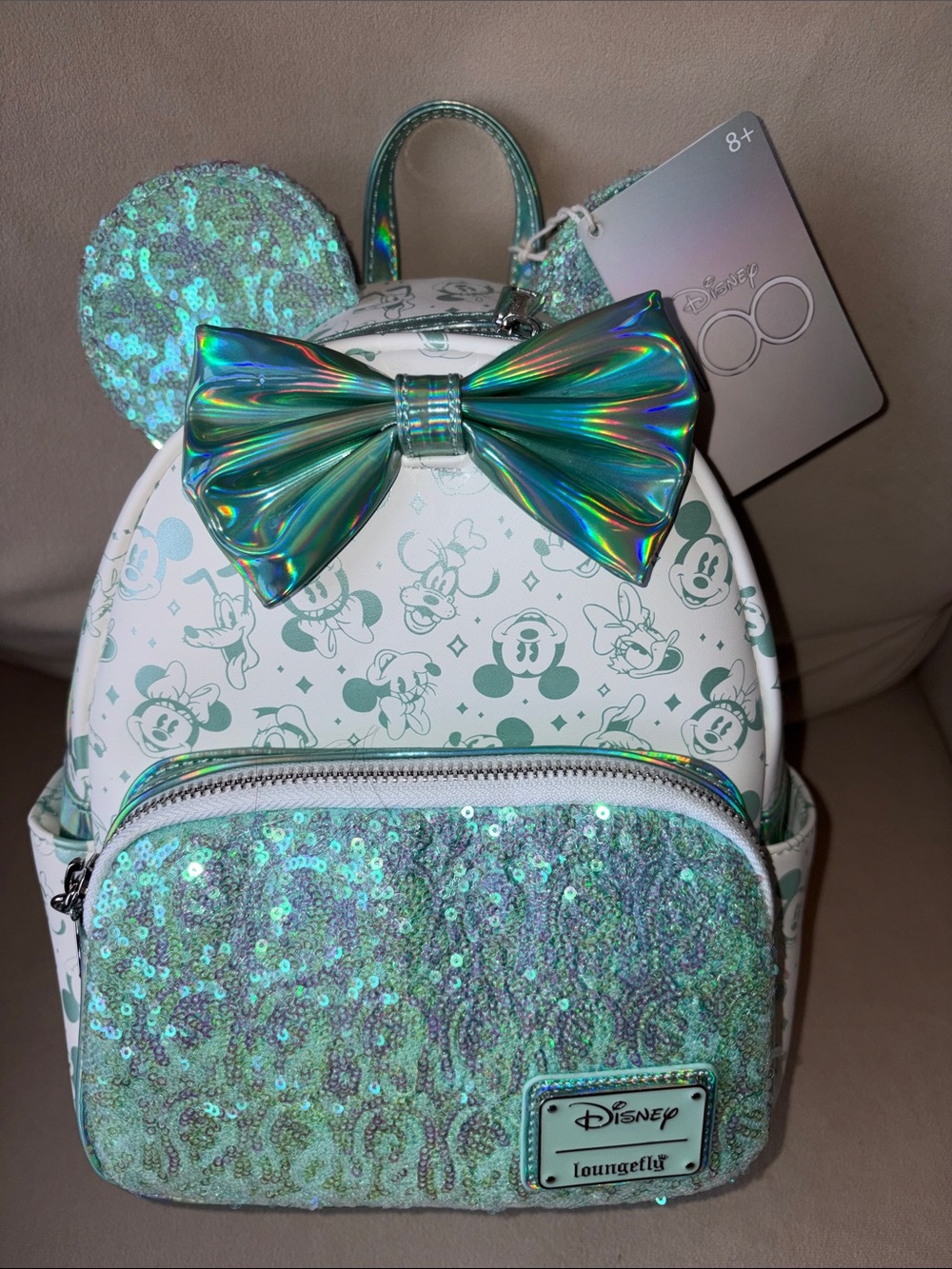 Disney 100 Loungefly Sequin Backpack NWT - Picture 3 of 12